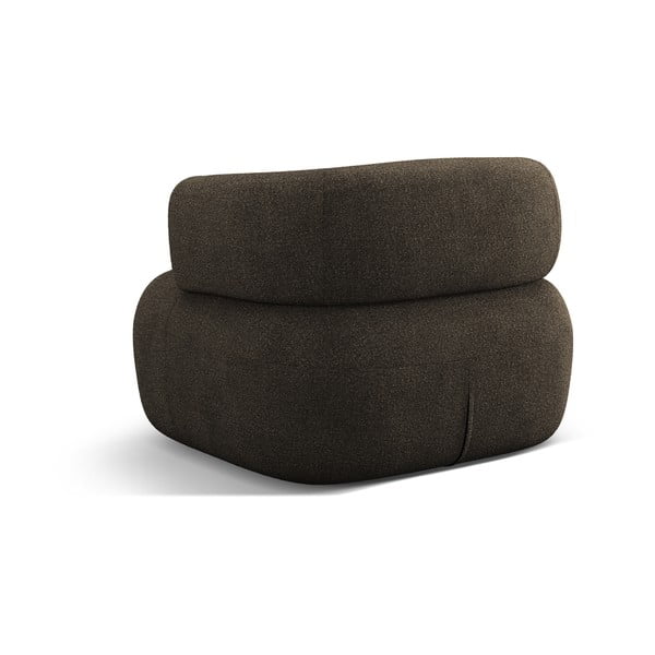 Smeđa fotelja od bouclé tkanine Jenny – Micadoni Home-image-2