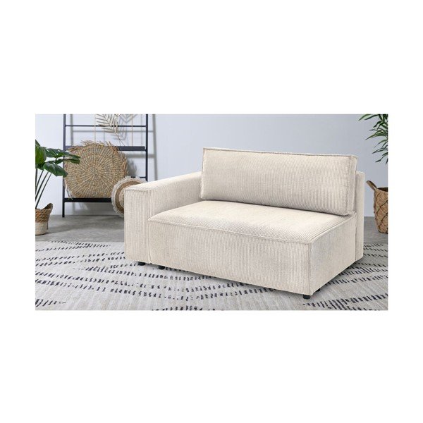 Krem modularna sjedeća garnitura od samta (s lijevim kutom) Nihad modular – Bobochic Paris-image-1