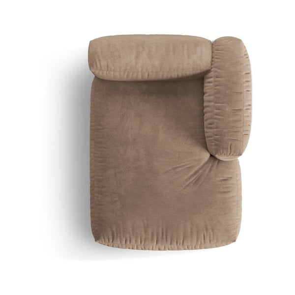 Svjetlo smeđa baršunasti modularna sjedeća garnitura (s desnim kutom) Martina – Micadoni -image-3