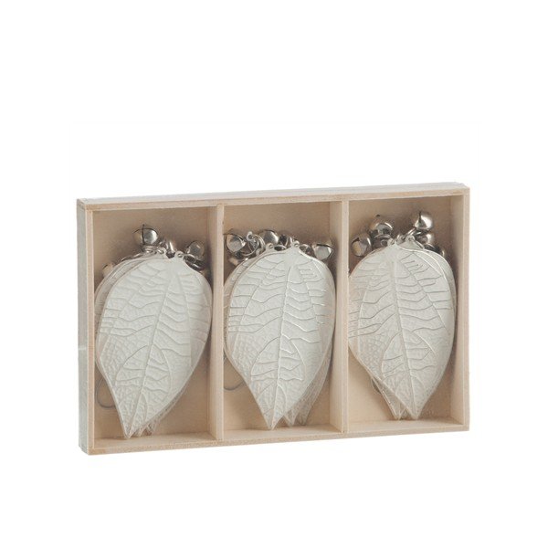 Komplet od 9 božićnih ukrasa J-Line Leaf-image-1