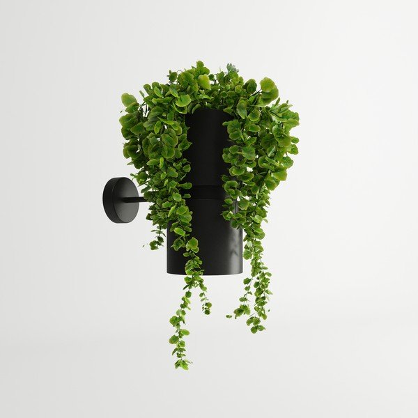 Crna zidna lampa aluminijska KUKKIA – Thoro-image-2