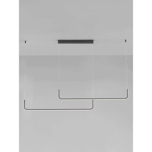 Mat crna LED viseća svjetiljka aluminijska s mogućnosti zatamnjivanja Strita – Nova Luce-image-3