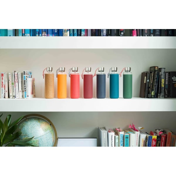 Voda staklena boca s bež silikon pakiranje crna + blum g-boca, 600 ml-image-4