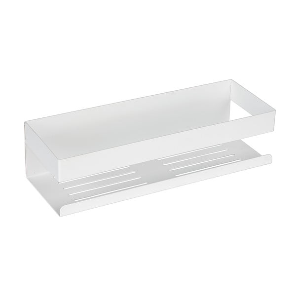 Mat bijela kupaonska polica od nehrđajućeg čelika s Turbo-loc s postavljanjem bez bušenja Genova – Wenko