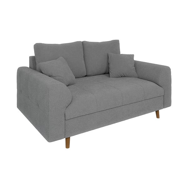 Siva sofa od bouclé tkanine 150 cm Ariella – Ropez