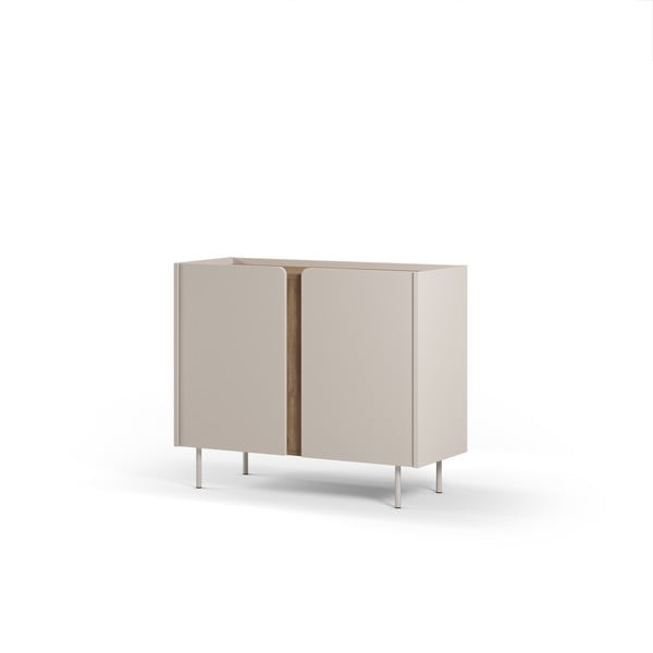 Krem/u prirodnoj boji ormarić u dekoru hrasta 100x82,5x40 cm Lucile – Marckeric-image-4