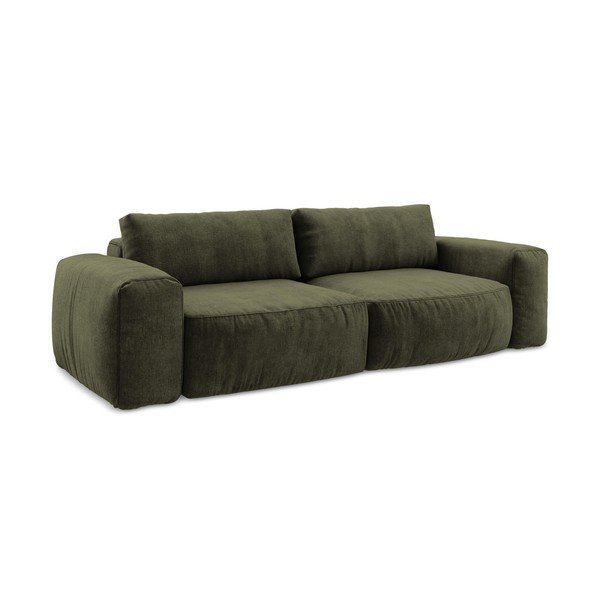 Zelena sklopiva sofa od šenila 275 cm Kuki – Makamii-image-2