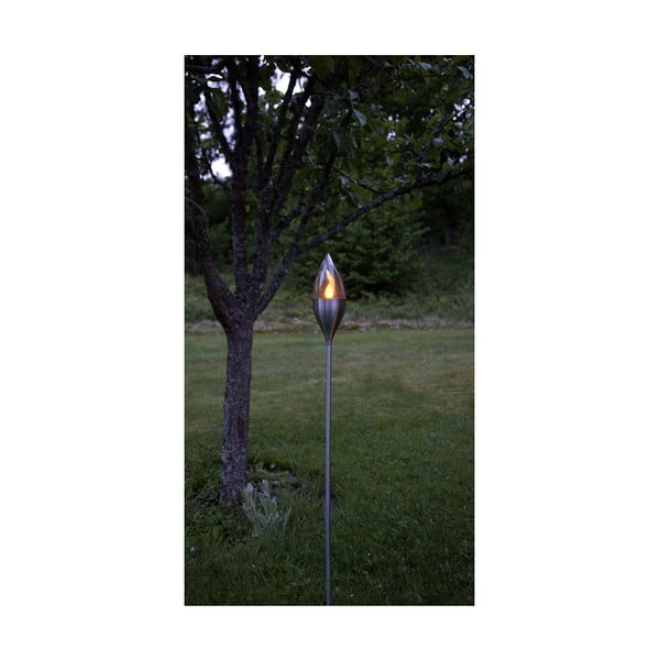 Vanjska solarna LED svjetiljka od nehrđajućeg čelika Star Trading Olympos, visina 115 cm