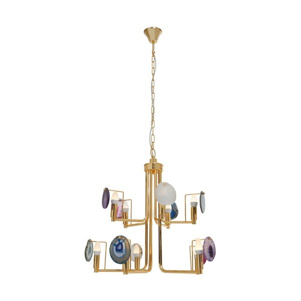 Metalna viseća svjetiljka u zlatnoj boji Glamour – Premier Housewares-image-2