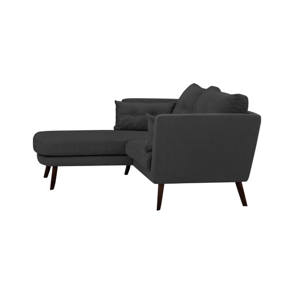 Tamno sivi trosjed Mazzini Sofas Elena, s ležaljkom na lijevom uglu-image-4