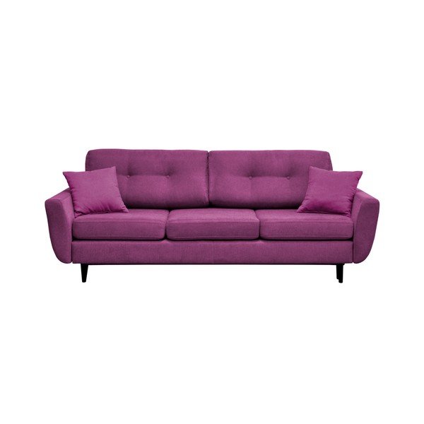 Ljubičasti trosjed na razvlačenje s crnim nogama Mazzini Sofas Jasmin-image-2
