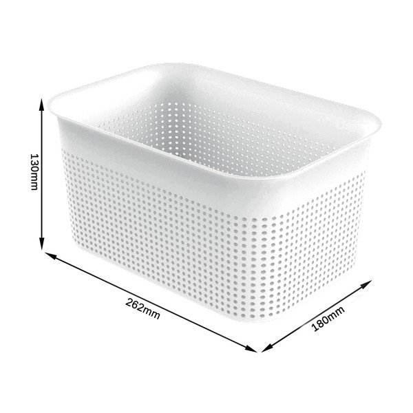 Bijela košara za pohranu od reciklirane plastike Brisen - Rotho-image-4