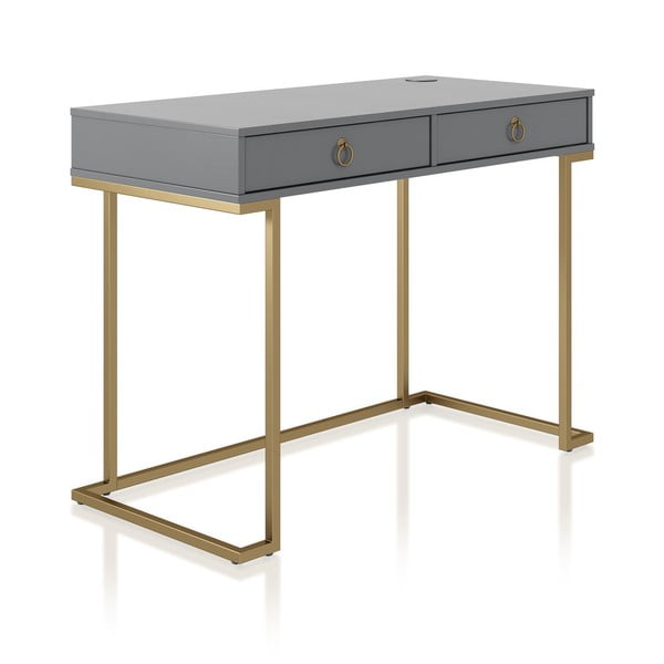 Sivi radni stol CosmoLiving by Cosmopolitan Camila-image-1