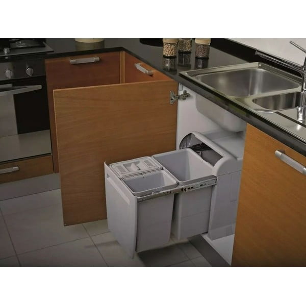 Plastična kanta za razvrstani otpad/ugradbena 18 + 12 + 12 + 8 l City - Elletipi-image-1
