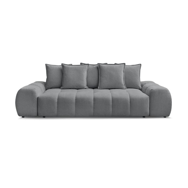 Tamno siva sklopiva/s prostorom za odlaganje sofa od šenila 278 cm Everest – Bobochic Paris