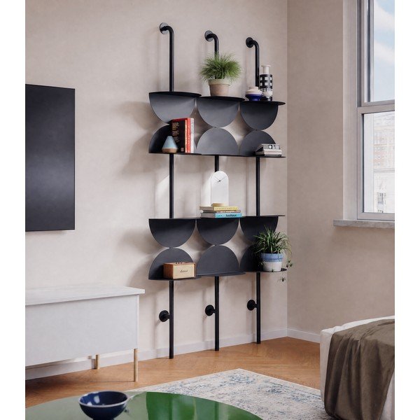 Crni metalni modularni sustav polica 27x203,5 cm Solis – Umbra-image-3