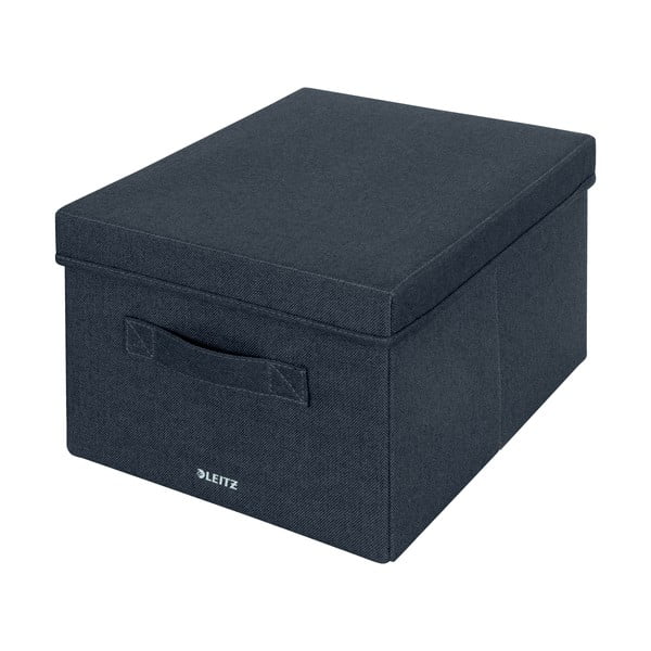 Tamno sive tekstilne kutije za pohranu u setu  2 kom s poklopcem 28.5x38x20 cm – Leitz