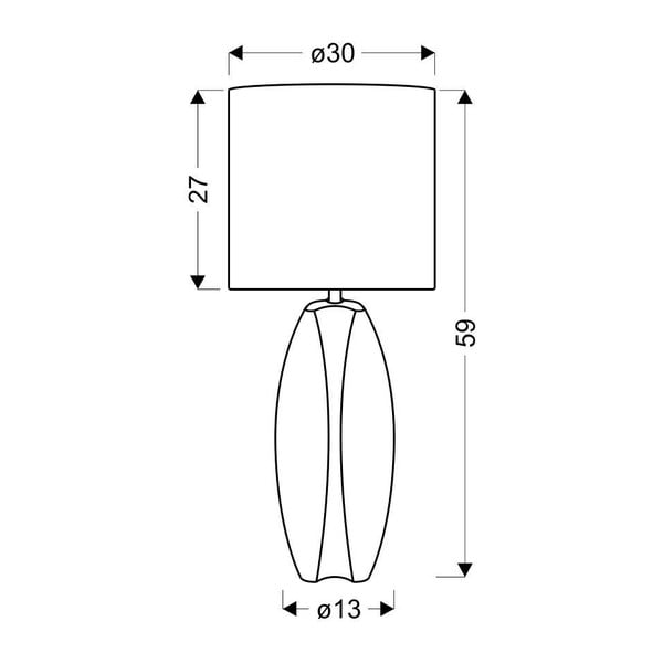 Bijela/zelena stolna lampa s tekstilnim sjenilom (visina 59 cm) Palma – Candellux Lighting-image-2