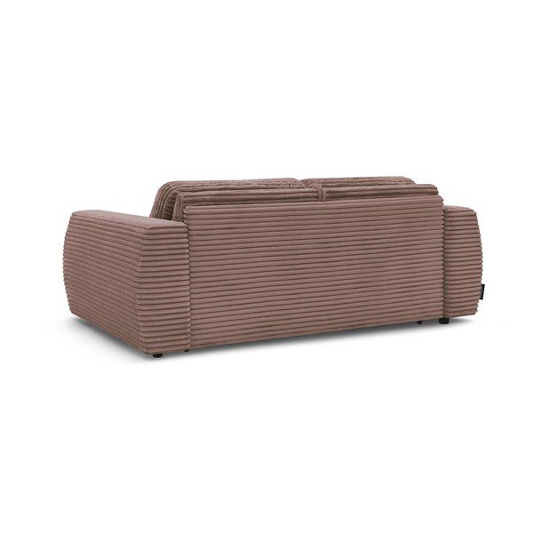 Ružičasta sofa za spavanje/sklopiva od samta 240 cm Hugo – Bobochic Paris-image-4