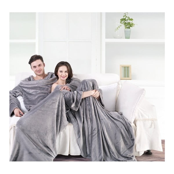 Siva TV deka od mikrovlakana DecoKing Lazy, 200 x 170 cm-image-3