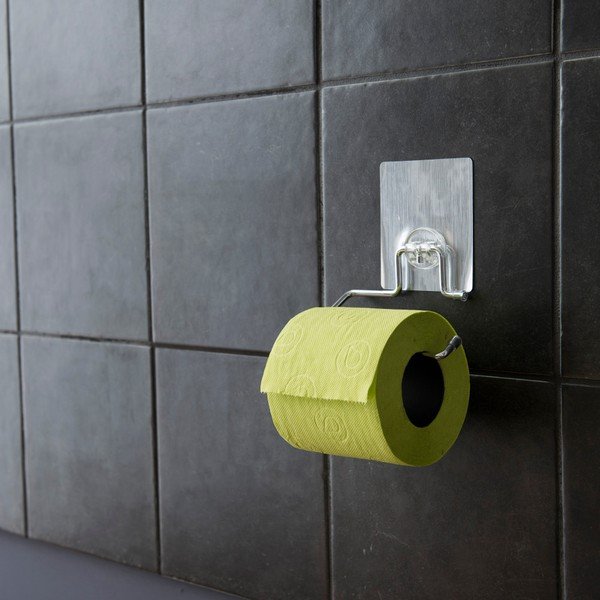 Samoljepljiv držač za toalet papir od kromiranog čelika Compactor-image-3