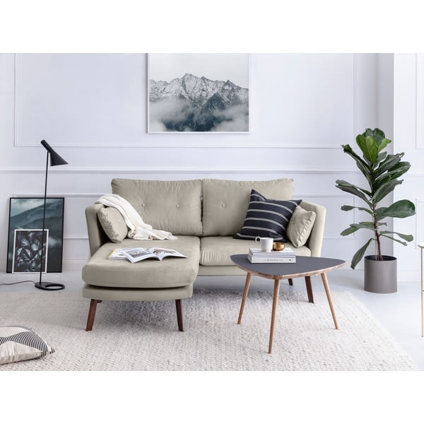 Svijetlo bež trosjed Mazzini Sofas Elena, s ležaljkom na lijevom uglu-image-1