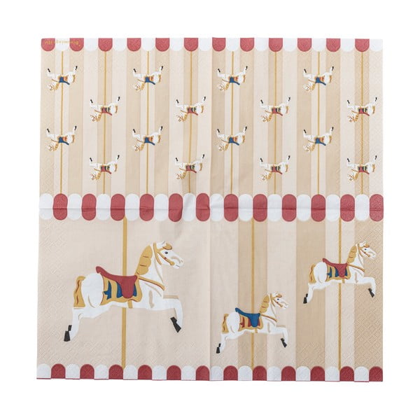 Papirnati ubrusi u setu 20 kom 33x33 cm Merry-go-round – Bloomingville-image-3