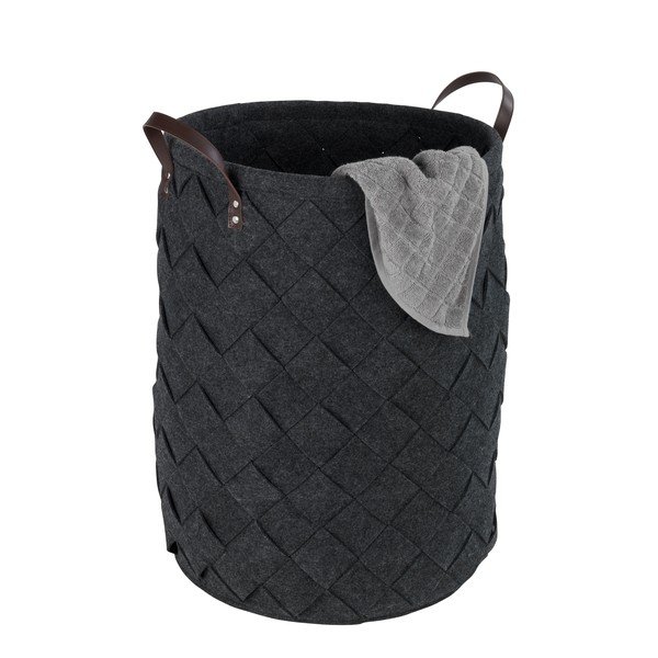 Crna košara za rublje Wenko Trovo, obujam 75 l-image-2