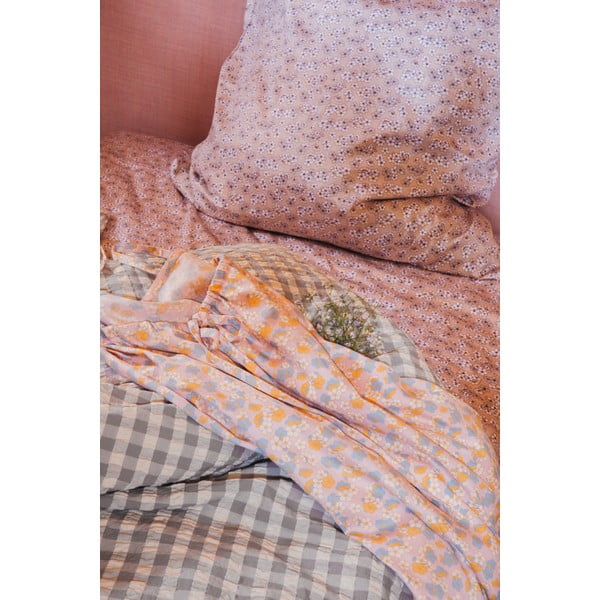 Sivo-bež posteljina za bračni krevet-za produženi krevet od krepa 200x220 cm Bæk&Bølge – JUNA-image-3