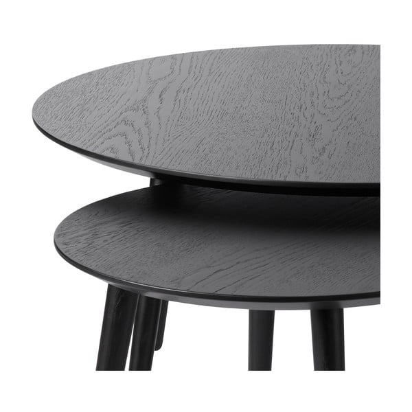 Crni okrugli stolići za kavu u setu 2 kom ø 88 cm Adda – Unique Furniture-image-3
