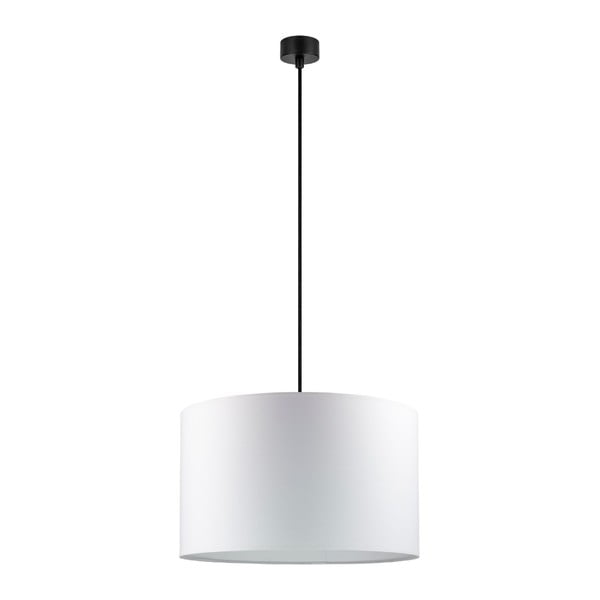 Bijela stropna svjetiljka s crnim kabelom Sotto Luce Mika, ∅ 40 cm