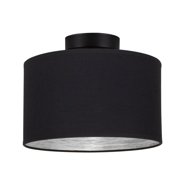 Crna stropna svjetiljka sa srebrnim detaljima Sotto Luce Tres S, ⌀ 25 cm