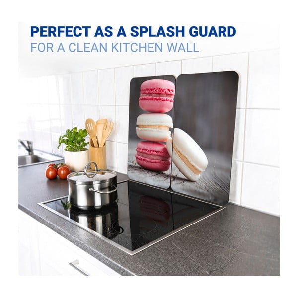 Set od 2 staklena poklopca za štednjak Wenkoo Macarons, 52 x 30 cm-image-4