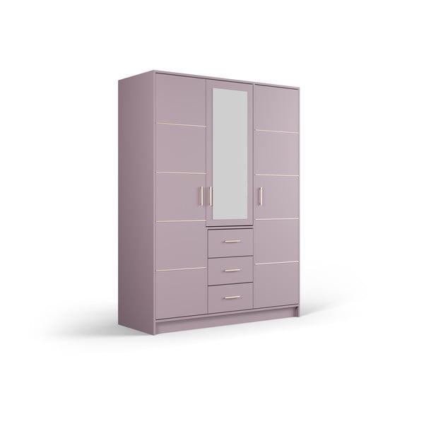 Ružičasti ormar s ogledalom 147x200 cm Burren - Cosmopolitan Design-image-2