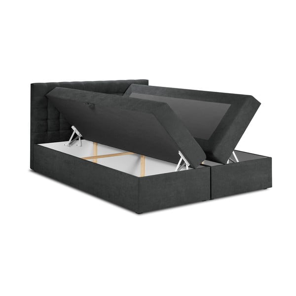 Tamno sivi bračni krevet Mazzini Kreveti Jade, 180 x 200 cm-image-3