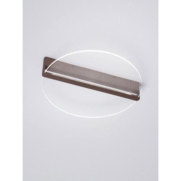 Smeđa LED stropna svjetiljka aluminijska s mogućnosti zatamnjivanja sa sjenilom od akrilnog stakla Noah – Nova Luce-image-3