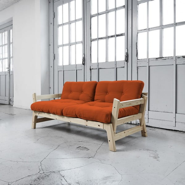 Sofa na razvlačenje Karup Step Natural / Orange