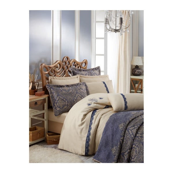 Set posteljine, plahti i prekrivača za bračni krevet Kalimo Duro, 200 x 220 cm