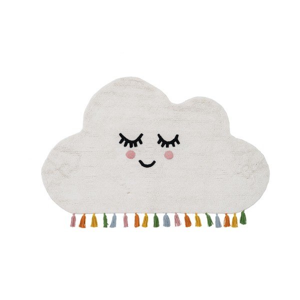 Bijeli pamučni dječji tepih 90x150 cm Cloud – Ixia