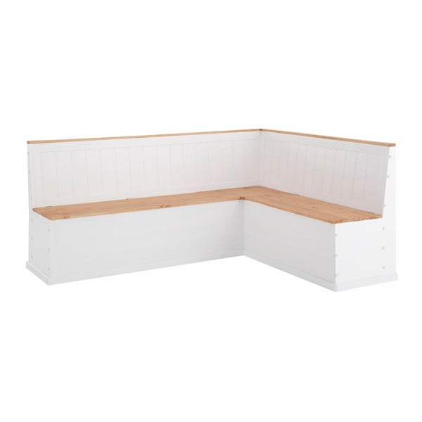 Bijela kutna klupa od punog borovog drveta Støraa Silas-image-3