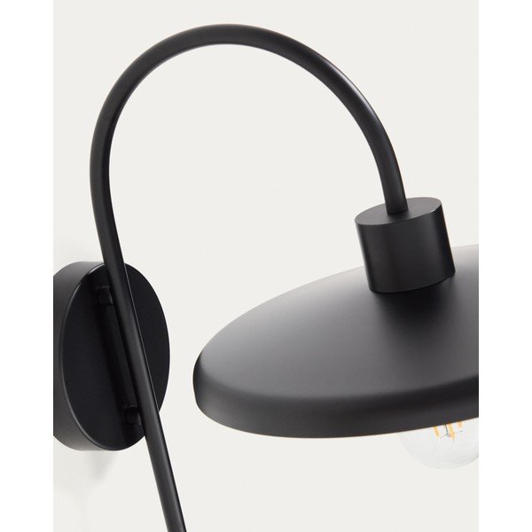 Crna zidna lampa ø 27 cm Nuvira – Kave Home-image-3