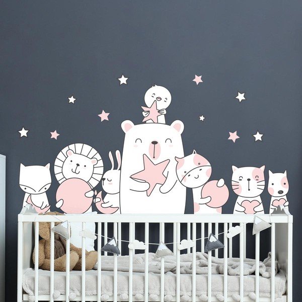 Dječja zidna naljepnica Ambiance Star Guardian Animals, 90 x 60 cm-image-1