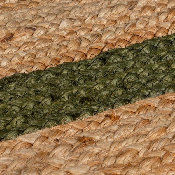 Tamno zeleni/u prirodnoj boji ručno rađen juten tepih 120x170 cm Grace Green – Flair Rugs-image-2