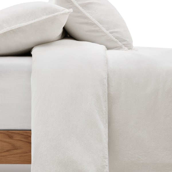 Krem posteljina za krevet za jednu osobu/za produženi krevet od pamučnog perkala 150x220 cm Sifinia – Kave Home