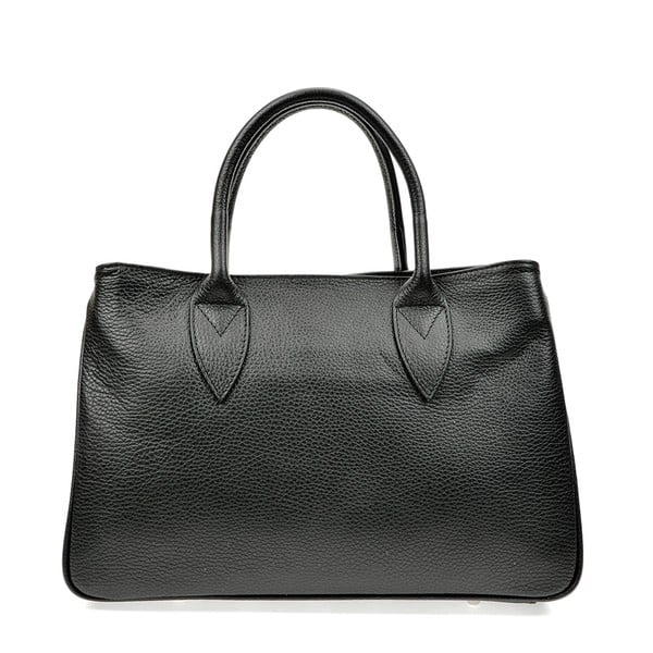 Crna kožna torbica Anna Luchini, 23 x 34,5 cm