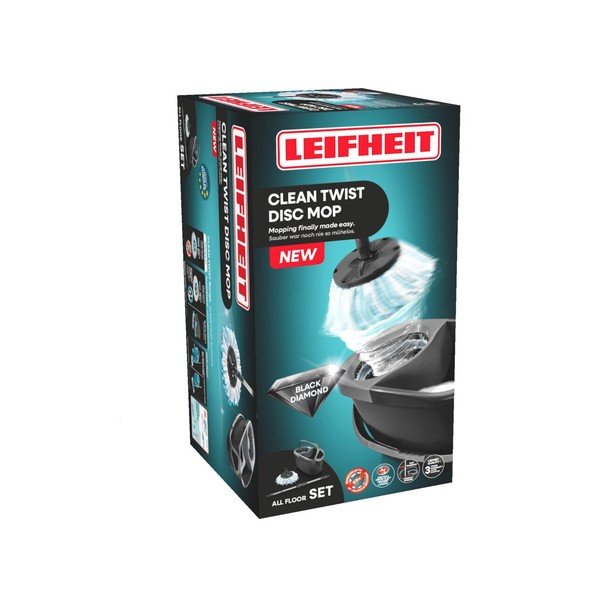 Rotirajući mop kanta i mop Clean Twist Disc Mop Ergo Black – LEIFHEIT-image-2