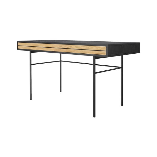 Radni stol Black Woodman Stripe, 130 x 60 cm-image-2