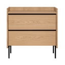 Visoka komoda u dekoru hrasta u prirodnoj boji 80x82 cm Wrap – Bonami Selection