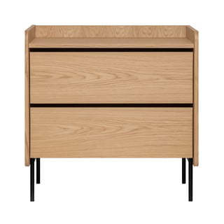 Visoka komoda u dekoru hrasta u prirodnoj boji 80x82 cm Wrap – Bonami Selection