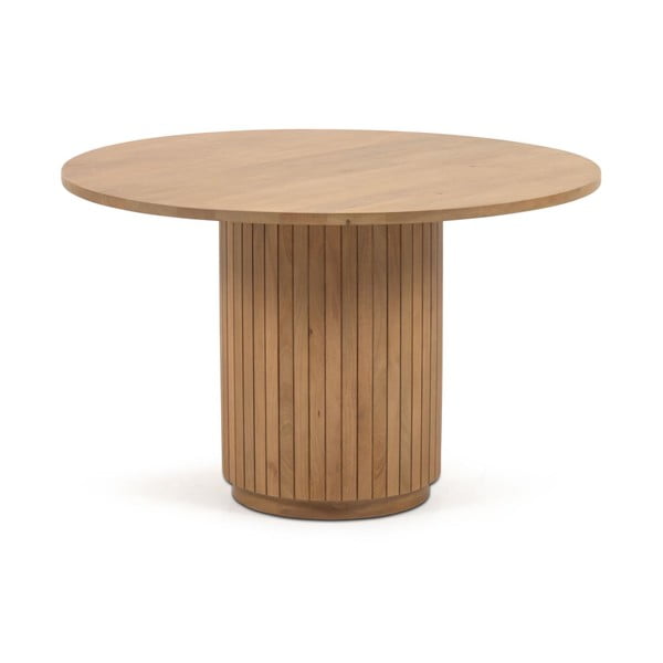 Okrugli blagovaonski stol od masivnog manga u prirodnoj boji ø 120 cm Licia – Kave Home